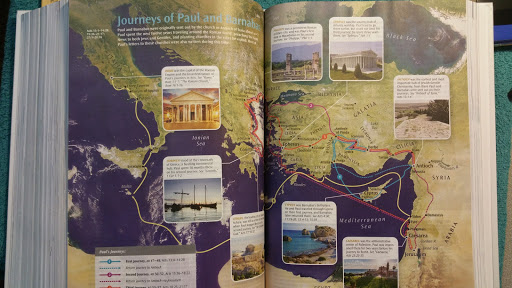Another beautiful Map example showing Paul's Journeys on pages 2004-2005