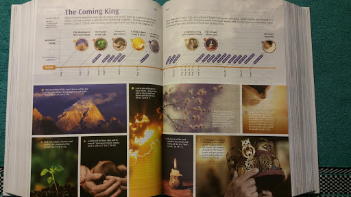 Gorgeous Infographics like the example on pages 1264-1265 for "The Coming King"