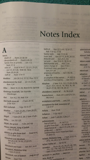 Study Notes Index example on page 2417